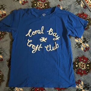 J. Crew Royal Blue Tee with White Logo